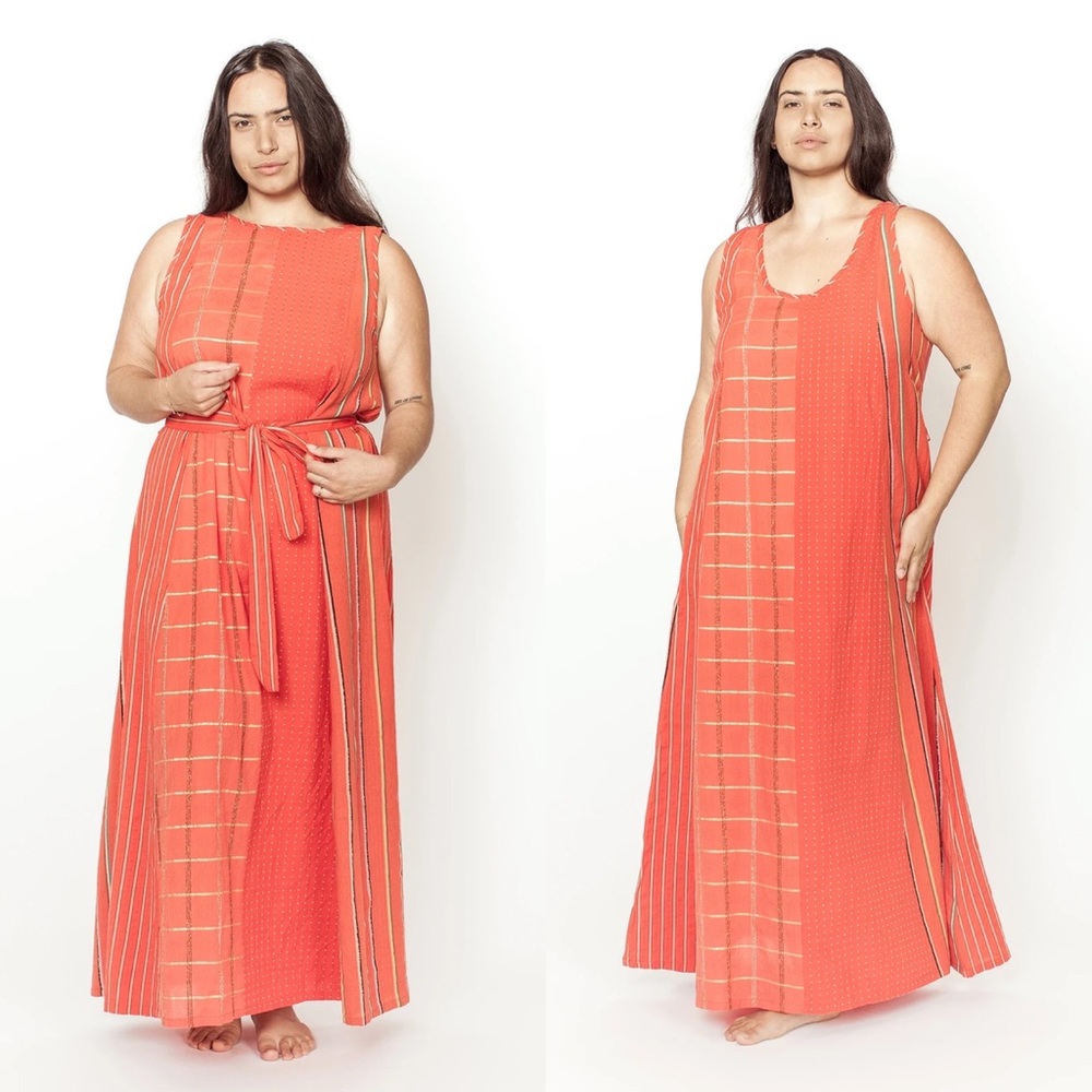 Ace & Jig Archive Red Pieced Twirl Dress